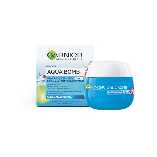 Garnier Skin Naturals Aqua Bomb Nawilżający Żel-Krem O Działaniu Antyoksydacyjnym 3W1 Na Dzień 50 Ml    okazyjna cena Drogerie Natura 