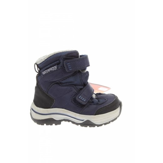 Buty zimowe dziecięce Lupilu bez wzorów śniegowce niebieskie na rzepy 