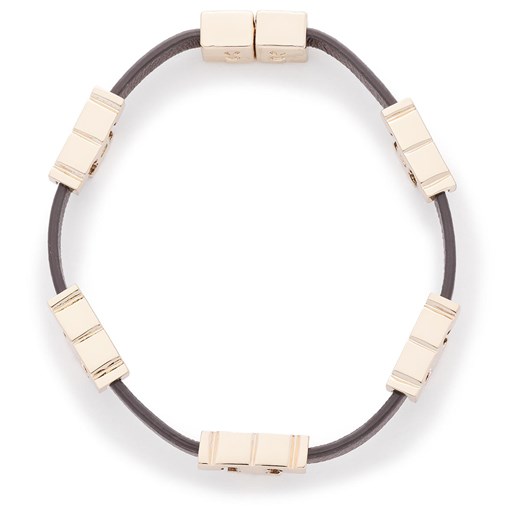 Bransoletka TORY BURCH - Serif-T Single Wrap Bracelet 61675 Tory Gold/Claret/Claret 703