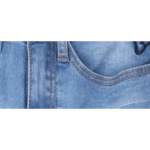 Spodnie długie damskie, obcisłe jeansy z haftem przy kieszeni  Top Secret 34 okazja  