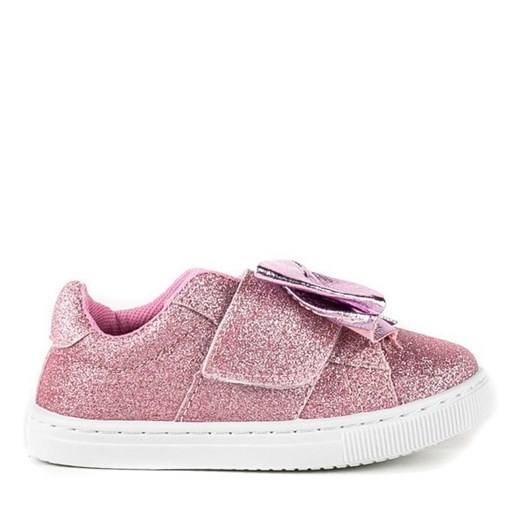 Różowe buty dziewczęce z kokardką Pion - Obuwie Royalfashion.pl  35 