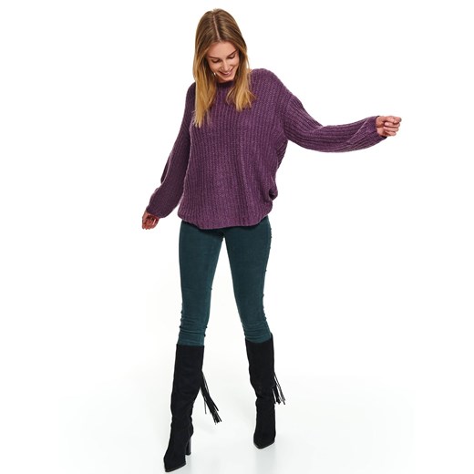 Sweter długi rękaw damski akrylowy  luźny  Top Secret 36 