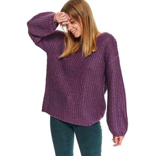 Sweter długi rękaw damski akrylowy  luźny Top Secret  38 