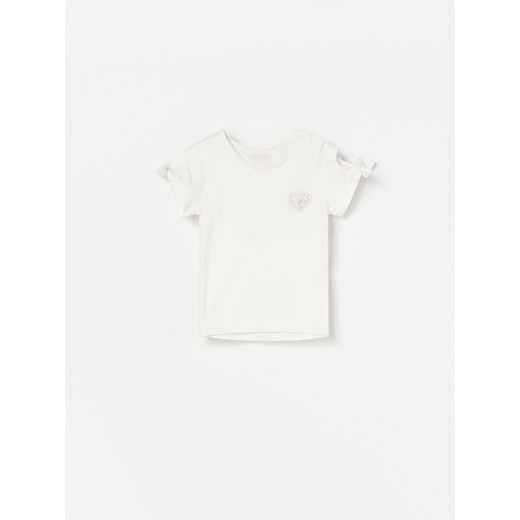 Odzież dla niemowląt Reserved biała z aplikacją dla dziewczynki 