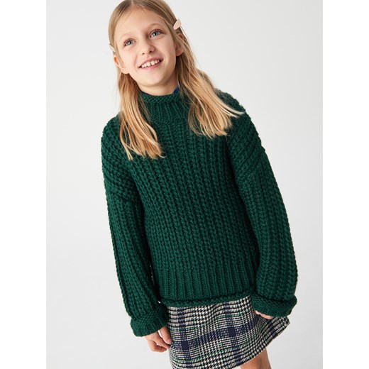 Sweter dziewczęcy Reserved bez wzorów 