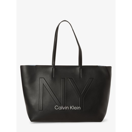 Shopper bag Calvin Klein bez dodatków wakacyjna na ramię 