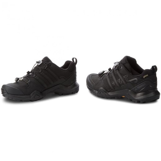 Czarne buty trekkingowe męskie Adidas sportowe sznurowane 