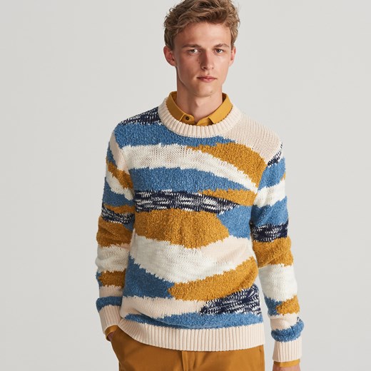 Sweter męski Reserved wielokolorowy 