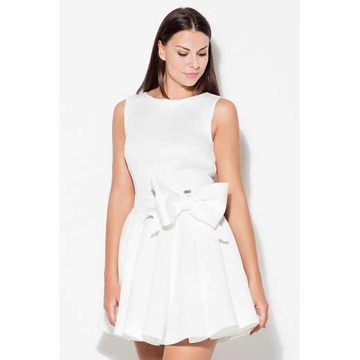Biała sukienka Katrus mini bez wzorów 