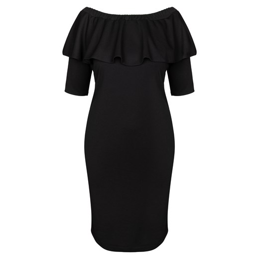 Sukienka balowe z dekoltem typu hiszpanka z długimi rękawami midi elegancka