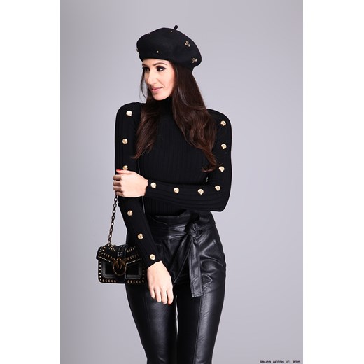 czapka damska luxury brands ** beretka z wełny z kryształkami złoto- ekskluzywna! Luxury Brands uniwersalny LUXURYONLINE