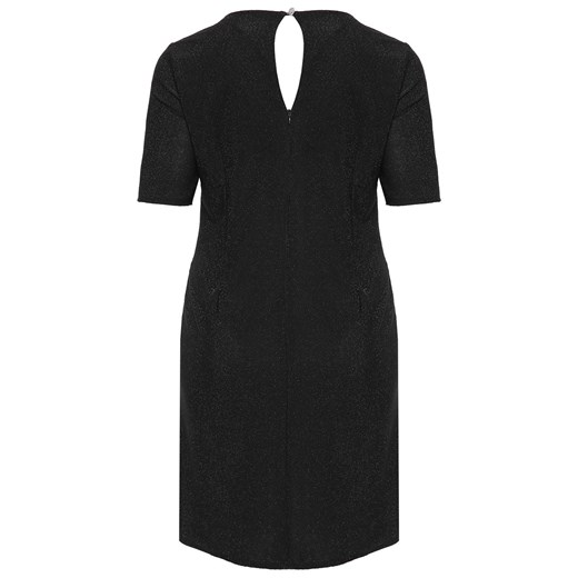 Klasyczna czarna sukienka z brokatu   54 Modne Duże Rozmiary