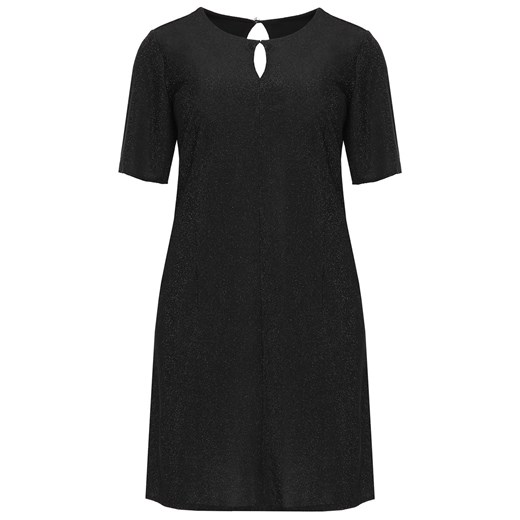 Klasyczna czarna sukienka z brokatu   48 Modne Duże Rozmiary