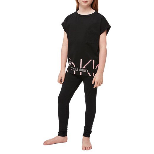 Calvin Klein czarna koszulka dziewczęca Slouchy Top