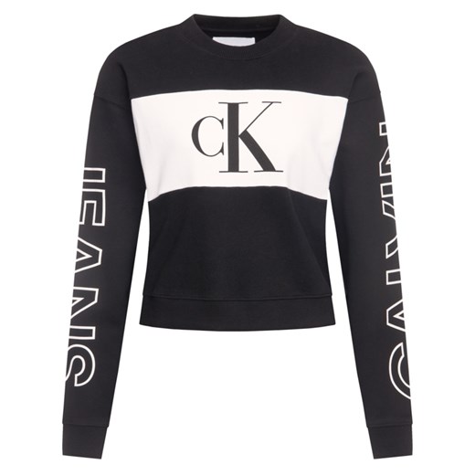 Calvin Klein bluza damska jesienna czarna krótka 