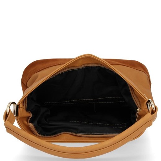 Shopper bag Conci elegancka beżowa ze skóry ekologicznej matowa duża na ramię 