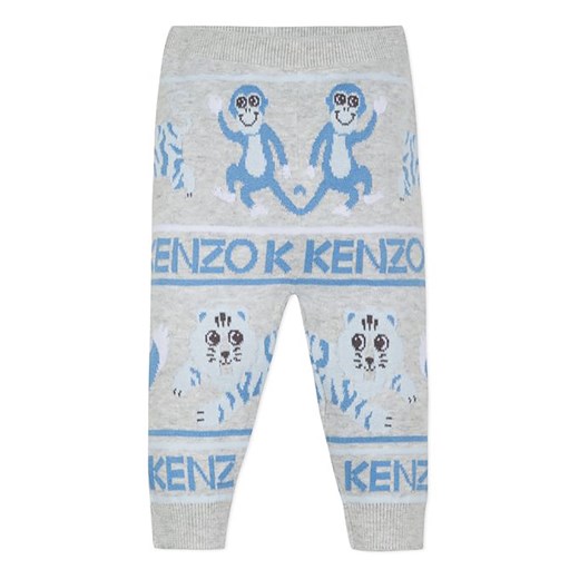 Szare spodnie z bawełny 0-3 lata  Kenzo Kids 6 mc Moliera2.com