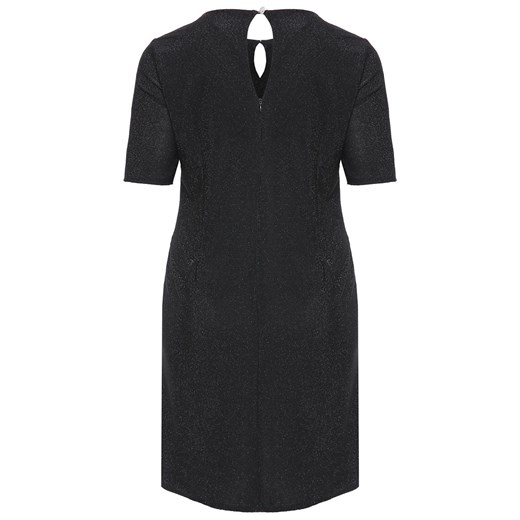 Klasyczna czarna sukienka z brokatu   54 Modne Duże Rozmiary