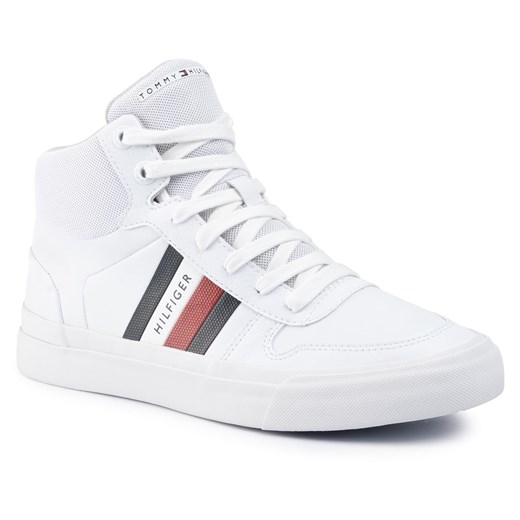 Sneakersy TOMMY HILFIGER - Core Corporate High Modern Vulc FM0FM02650  White YBS