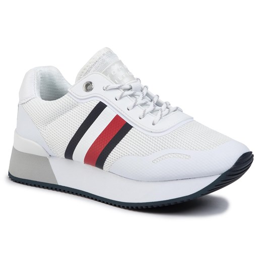 Sneakersy TOMMY HILFIGER - Mesh City Sneaker FW0FW04606 White YBS