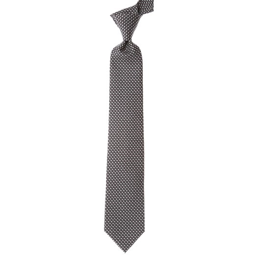 Salvatore Ferragamo krawat szary w abstrakcyjne wzory 