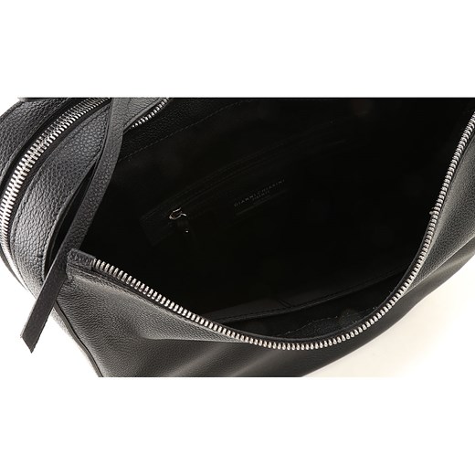 Shopper bag czarna Gianni Chiarini duża matowa bez dodatków skórzana na ramię 
