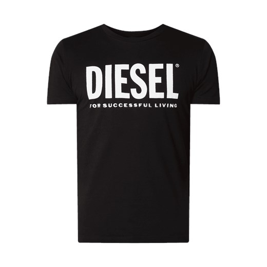 Diesel t-shirt męski czarny z krótkim rękawem 