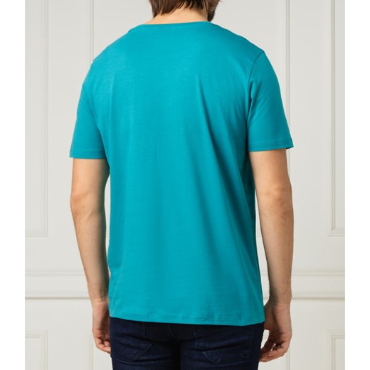 T-shirt męski Hugo Boss niebieski z krótkim rękawem 