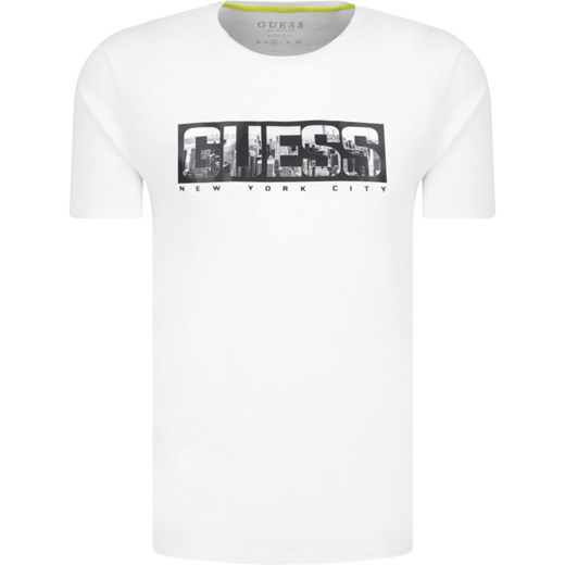 T-shirt męski Guess Jeans na lato z krótkimi rękawami 