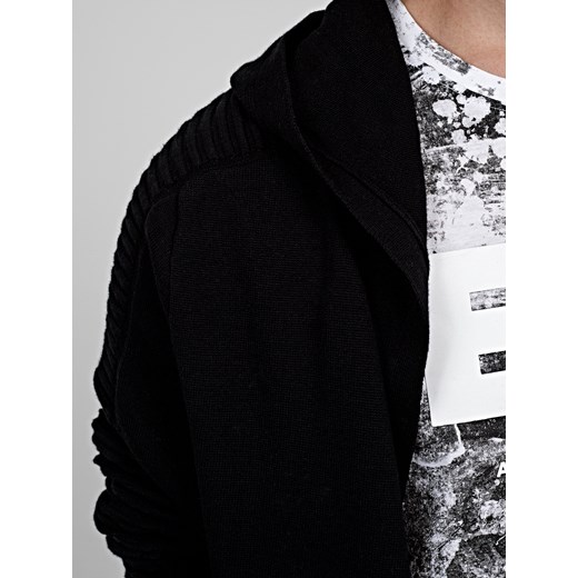 Sweter męski Gate w stylu młodzieżowym czarny bawełniany 