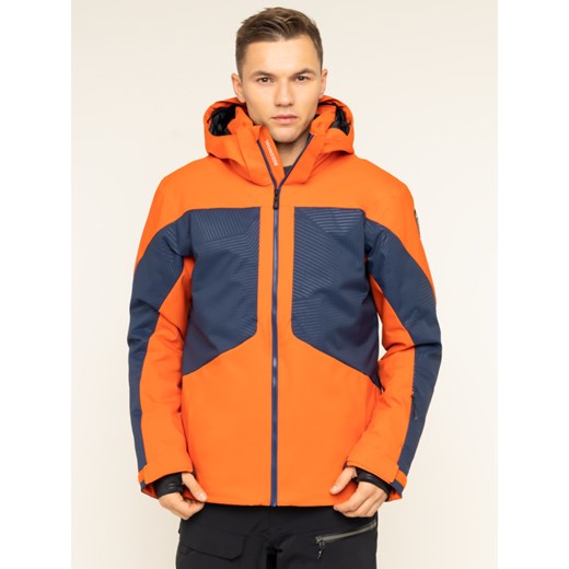 Pomarańczowy kurtka męska Rossignol bez wzorów na zimę 
