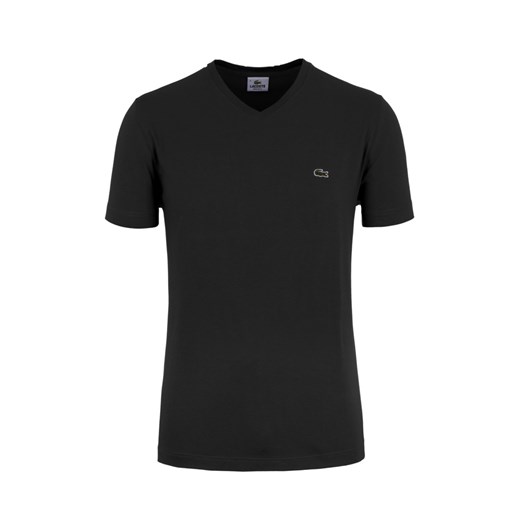 Lacoste, T-shirt z dekoltem w serek, czysta bawełna Czarny Lacoste  4XL Hirmer DUŻE ROZMIARY