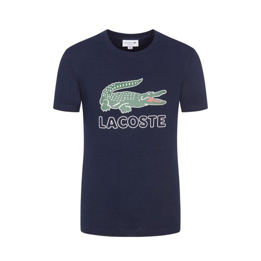 Lacoste, T-shirt z dużym krokodylem Granatowy Lacoste  4XL Hirmer DUŻE ROZMIARY