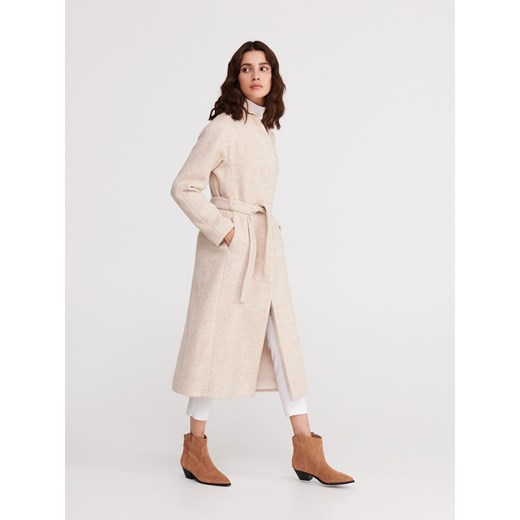 Botki brązowe Reserved bez wzorów ze skóry jesienne bez zapięcia eleganckie 