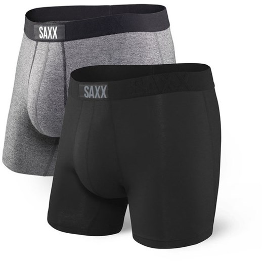 Bokserki męskie Vibe 2 pary Boxer Brief 5" Saxx (black/gray) Saxx  S promocja SPORT-SHOP.pl 