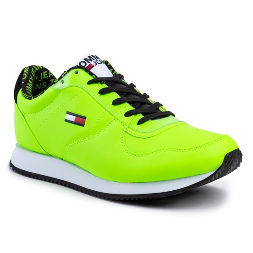 Sneakersy TOMMY JEANS - Casual Tommy Jeans Sneaker EM0EM00372 Green Gecko LAC