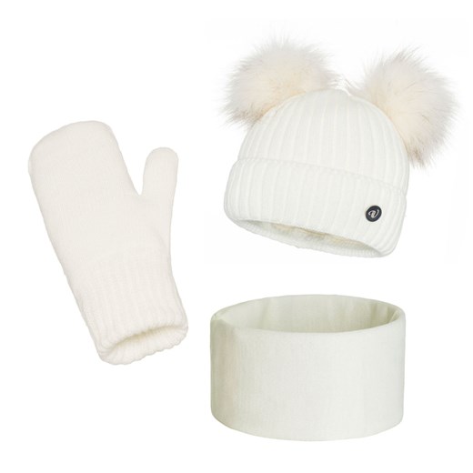 Zimowy komplet Damski 2 pompony ze sklepu JK-Collection w kategorii Komplety czapka i szalik damskie - zdjęcie 78498691