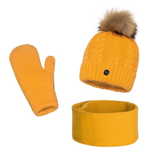 Zimowy komplet Damski ze sklepu JK-Collection w kategorii Komplety czapka i szalik damskie - zdjęcie 78499130