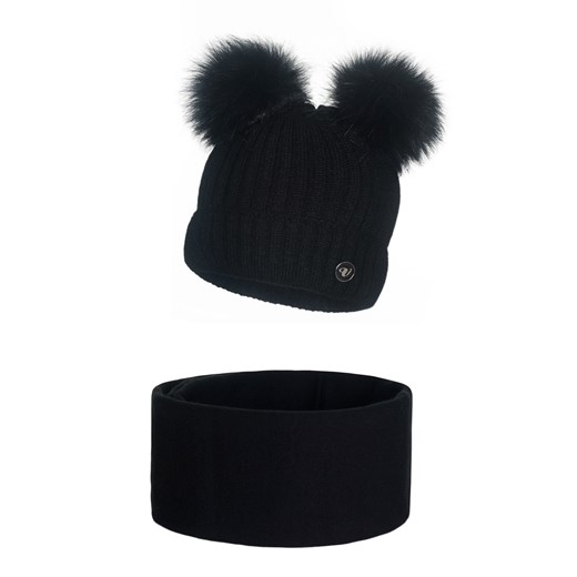 Zimowy komplet Damski 2 pompony ze sklepu JK-Collection w kategorii Komplety czapka i szalik damskie - zdjęcie 78499464