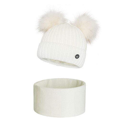 Zimowy komplet Damski 2 pompony ze sklepu JK-Collection w kategorii Komplety czapka i szalik damskie - zdjęcie 78499831