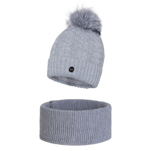 Zimowy komplet Damski ze sklepu JK-Collection w kategorii Komplety czapka i szalik damskie - zdjęcie 78500014