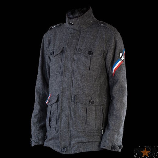 kurtka męska wiosenno-jesienna MEATFLY "Monogram Coat" B - BLACK HERRINGBONE 