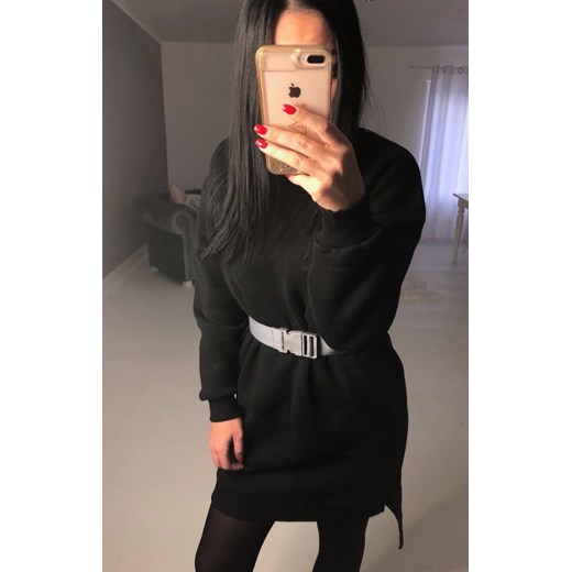Sukienka Sweatshirt Black By Mięta  One Size Avenue M