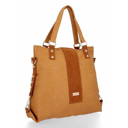 Shopper bag Conci ze skóry ekologicznej bez dodatków elegancka duża zamszowa 