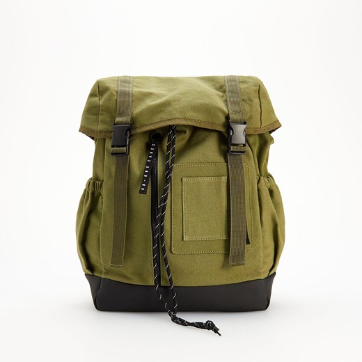 Reserved - Plecak w militarnym stylu - Khaki  Reserved One Size 