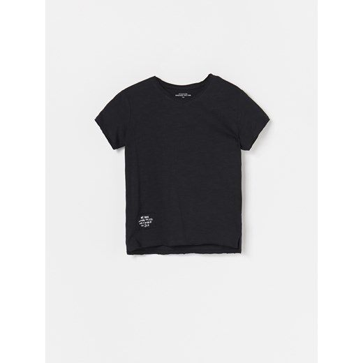 Reserved - Koszulka z surowo wykończonymi brzegami - Czarny Reserved  164 