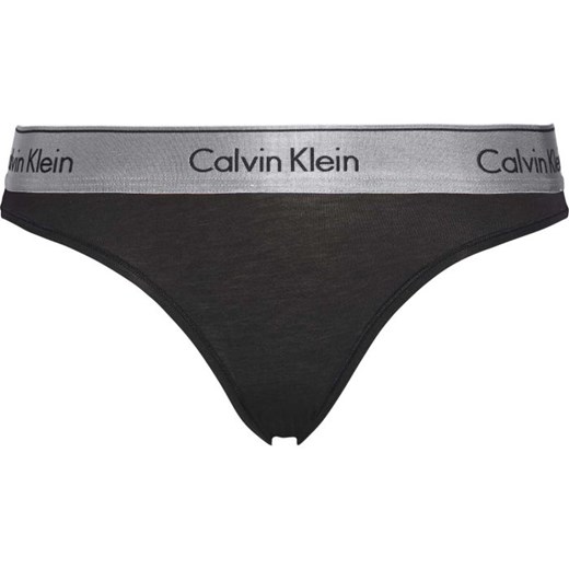 Calvin Klein czarne majtki damskie Bikini Silver Calvin Klein   Differenta.pl