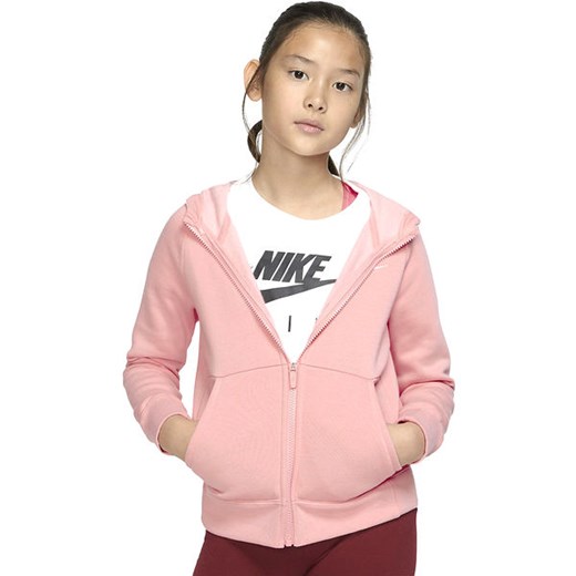 Bluza dziewczęca Sportswear Full-Zip Nike (bleached coral/white)  Nike S promocja SPORT-SHOP.pl 