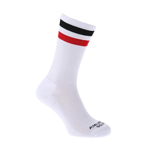 Skarpety American Socks Teenage Anarchist - Mid High white / black - red - black American Socks  uniwersalny bludshop.com