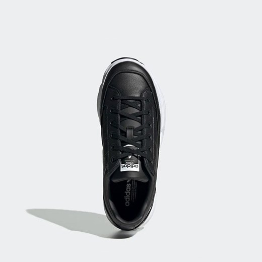 Buty sportowe damskie Adidas Originals czarne wiązane bez wzorów na platformie 